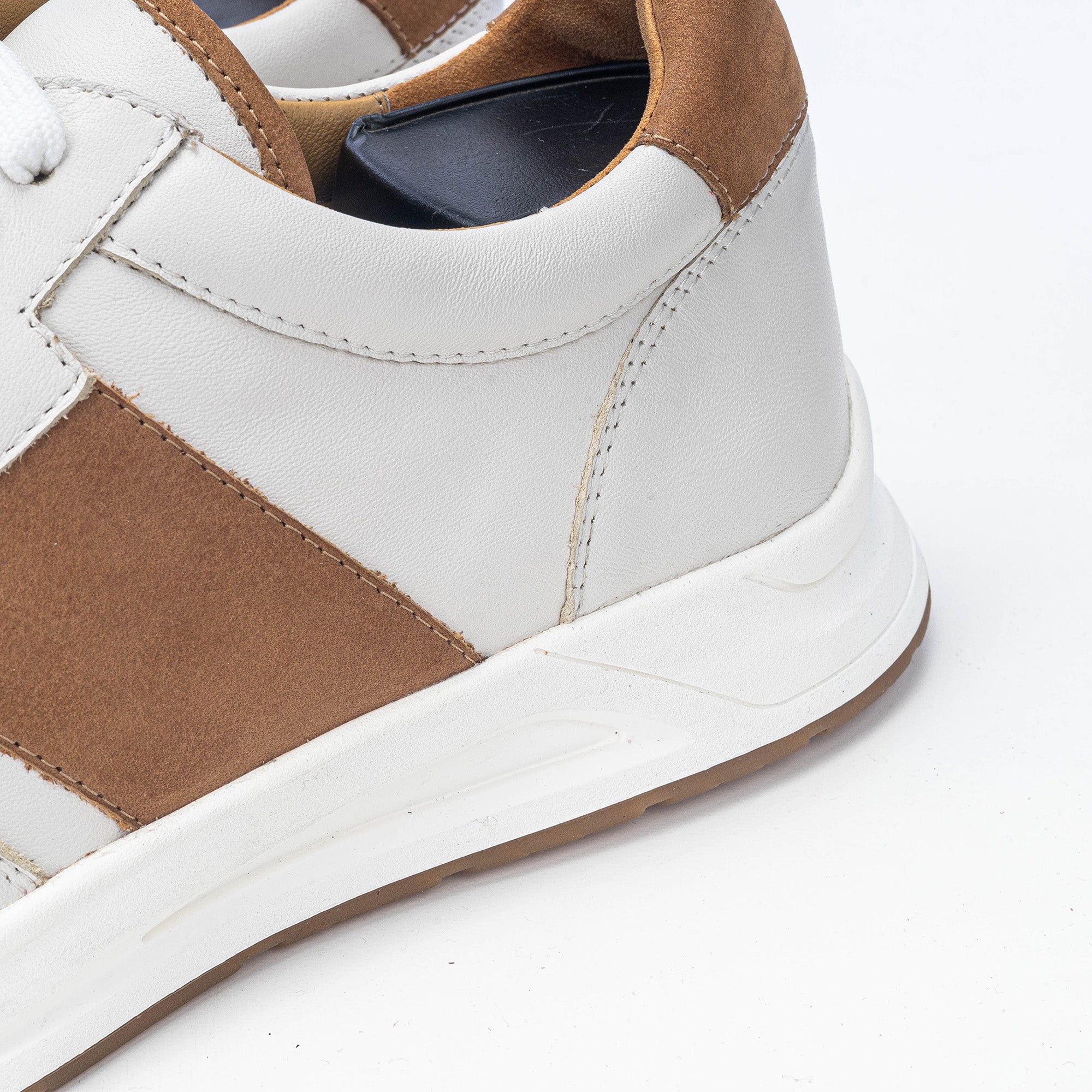 Volzak 3038 Basket en cuir Blanc Camel