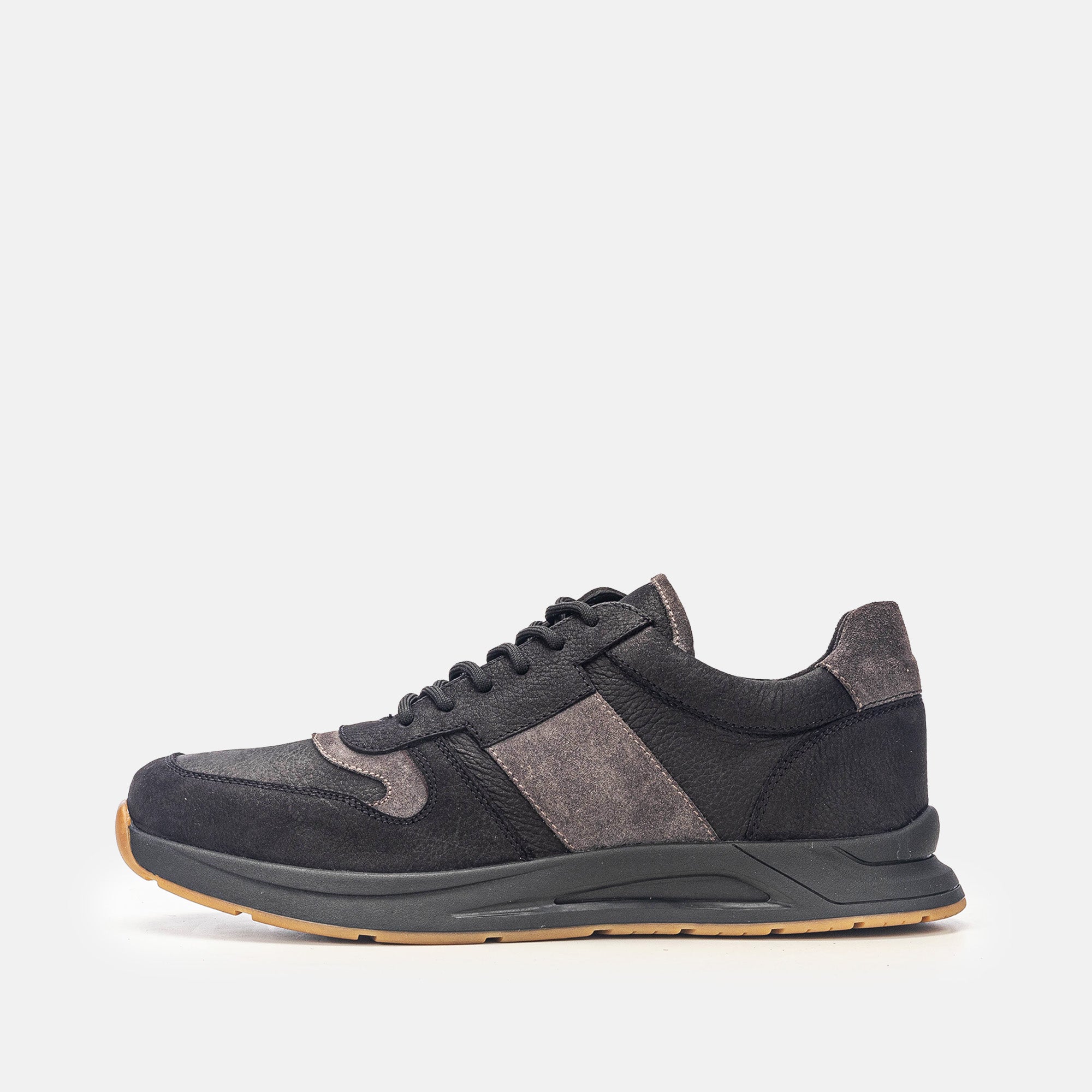 Volzak 3038 Basket en nubuck Noir Gris