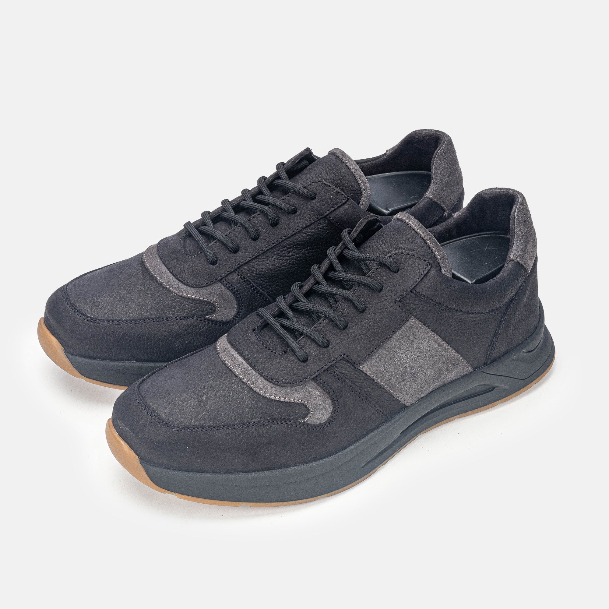 Volzak 3038 Basket en nubuck Noir Gris
