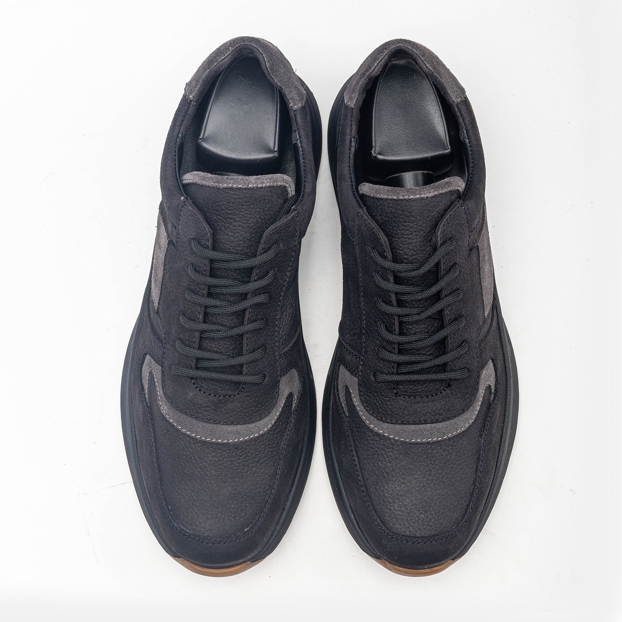 Volzak 3038 Basket en nubuck Noir Gris
