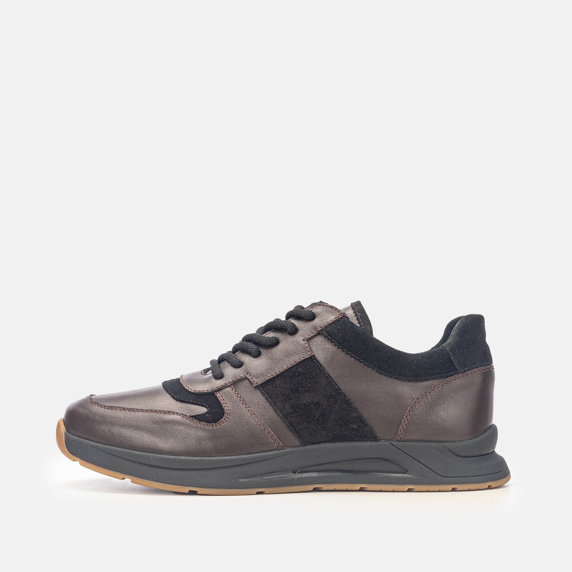 Volzak 3038 Basket en cuir Marron Noir
