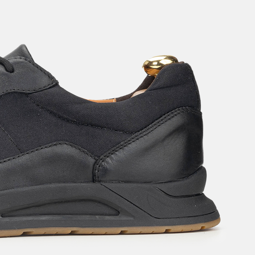 Volzak 3039 Black Leather Sneakers