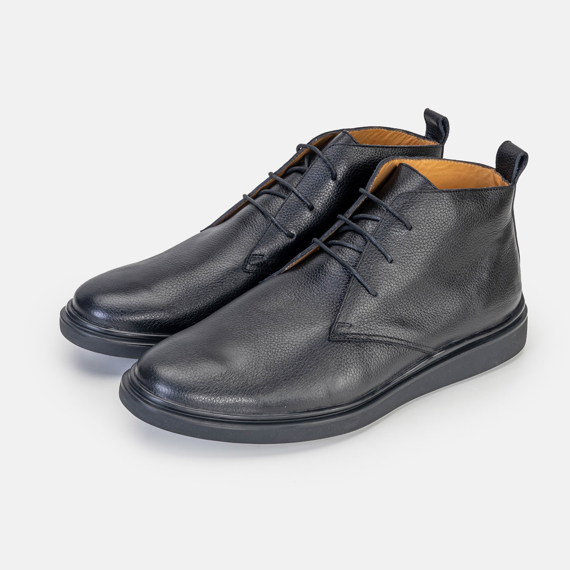 Volzak 2124 Black Leather Ankle Boot
