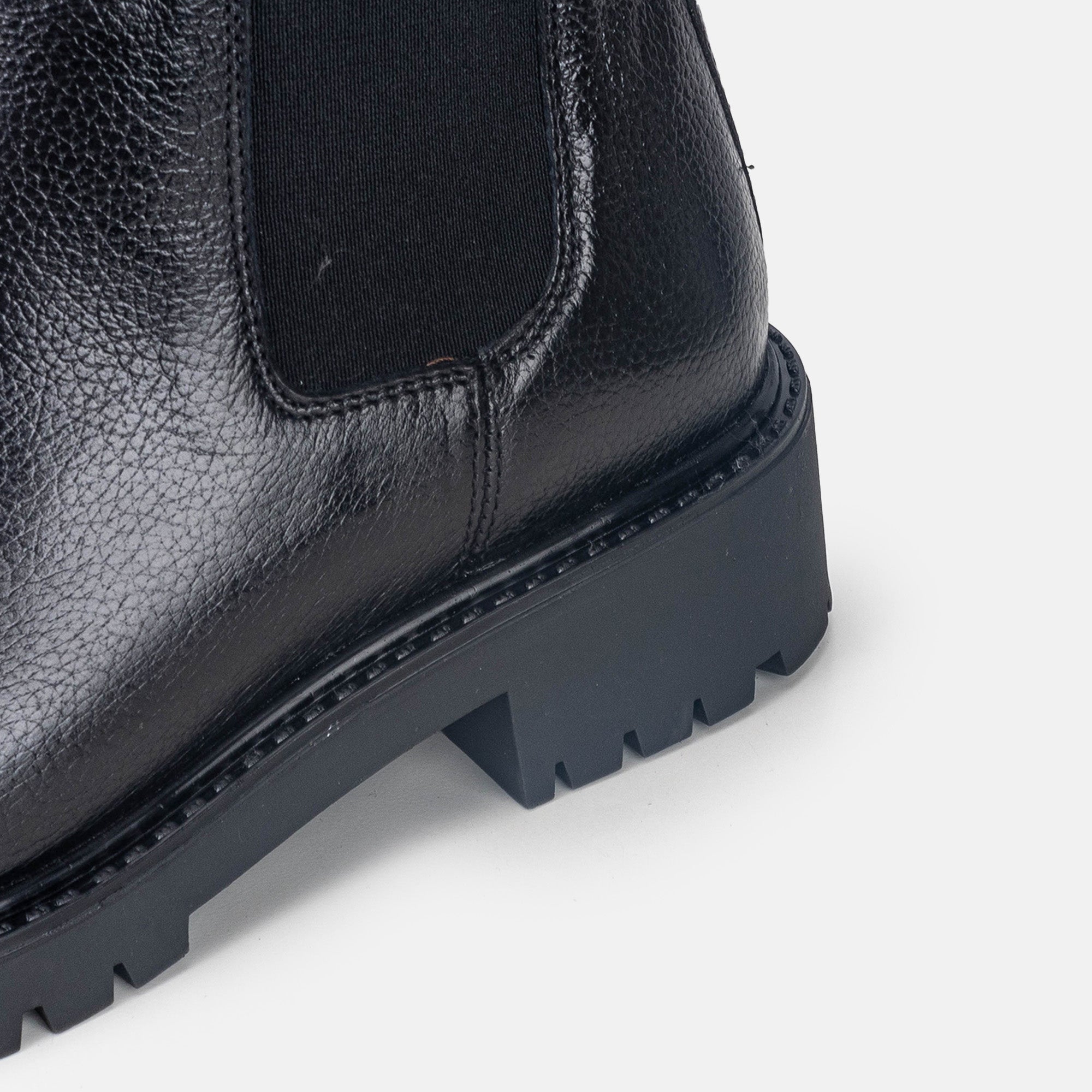 Volzak 7301 Bottine en cuir Noir Grainé
