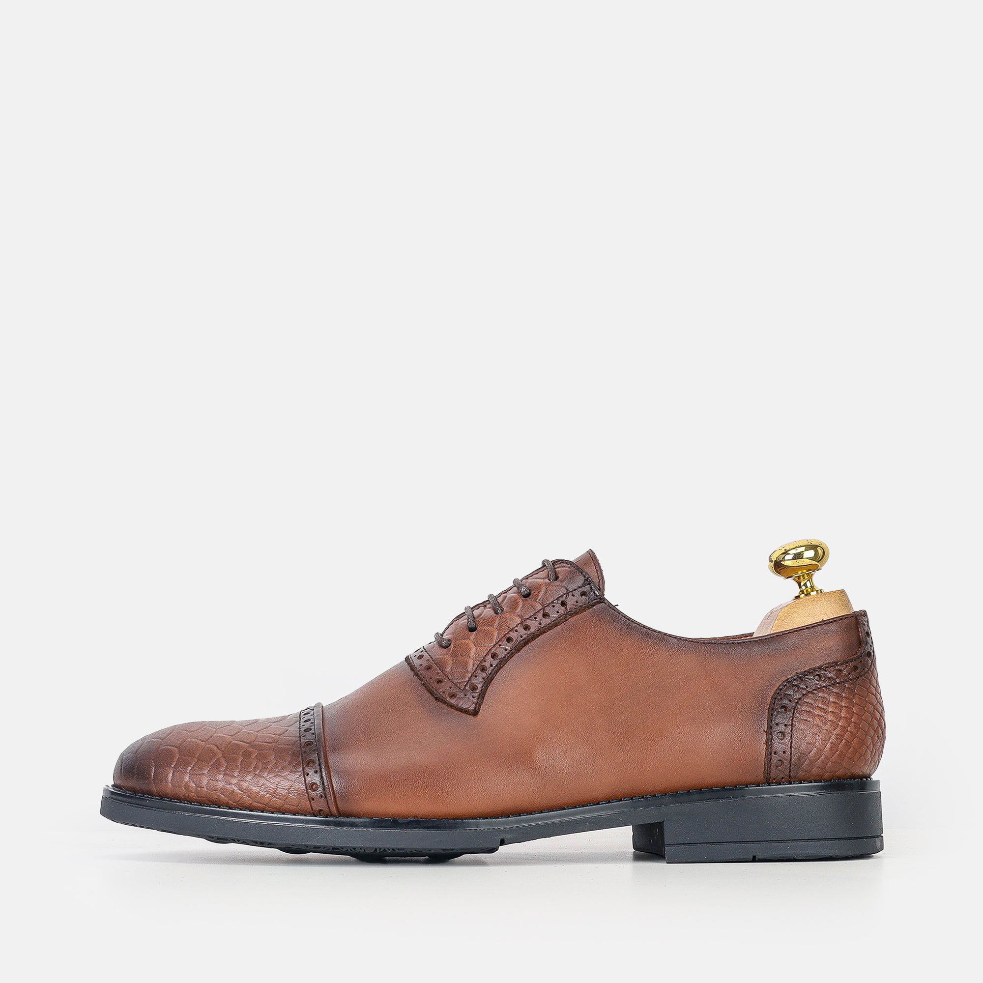 Volzak 5309 chaussure en cuir Marron Vintage