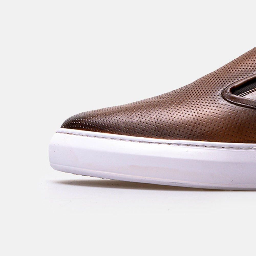 Volzak 5417 Vintage Brown Leather Sneakers