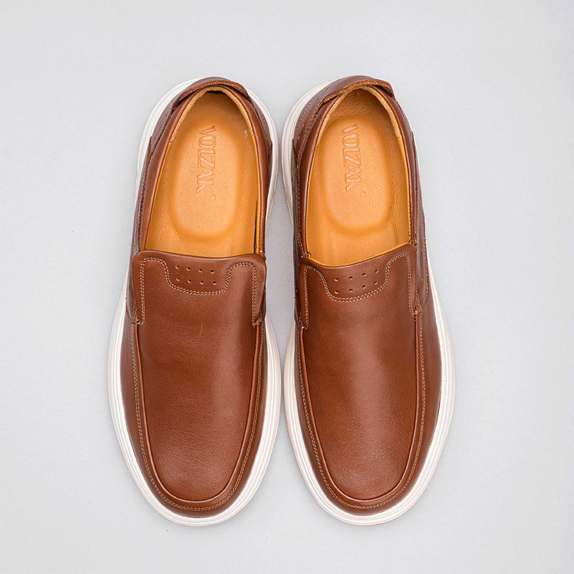 Volzak 3072 basket en cuir Camel
