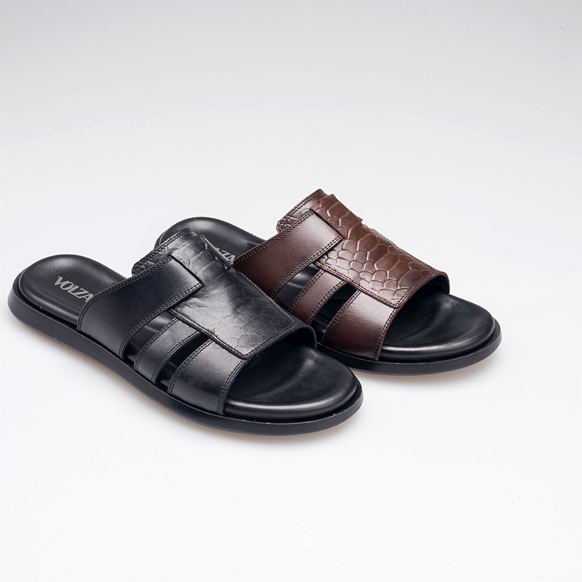 Volzak 5406 Sandale en cuir Noir