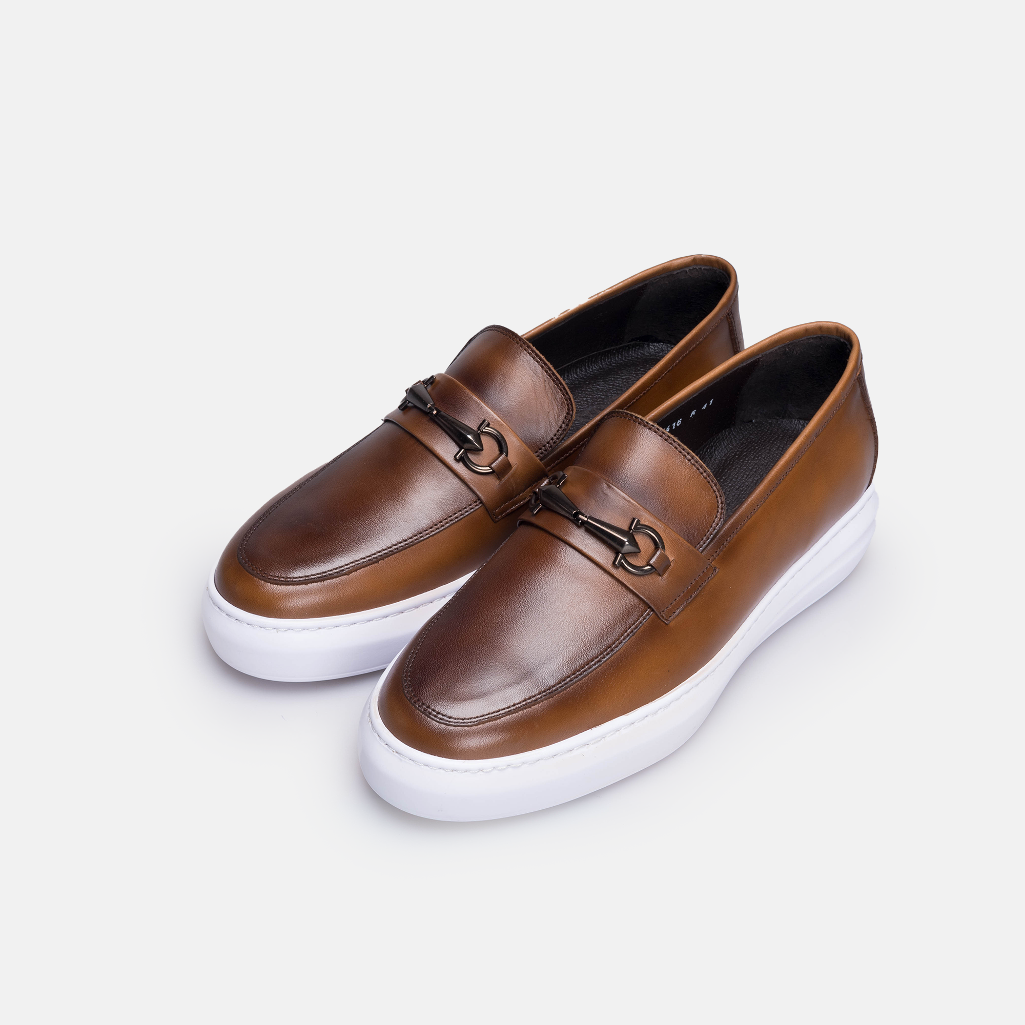 Volzak 5416 basket en cuir Marron Vintage