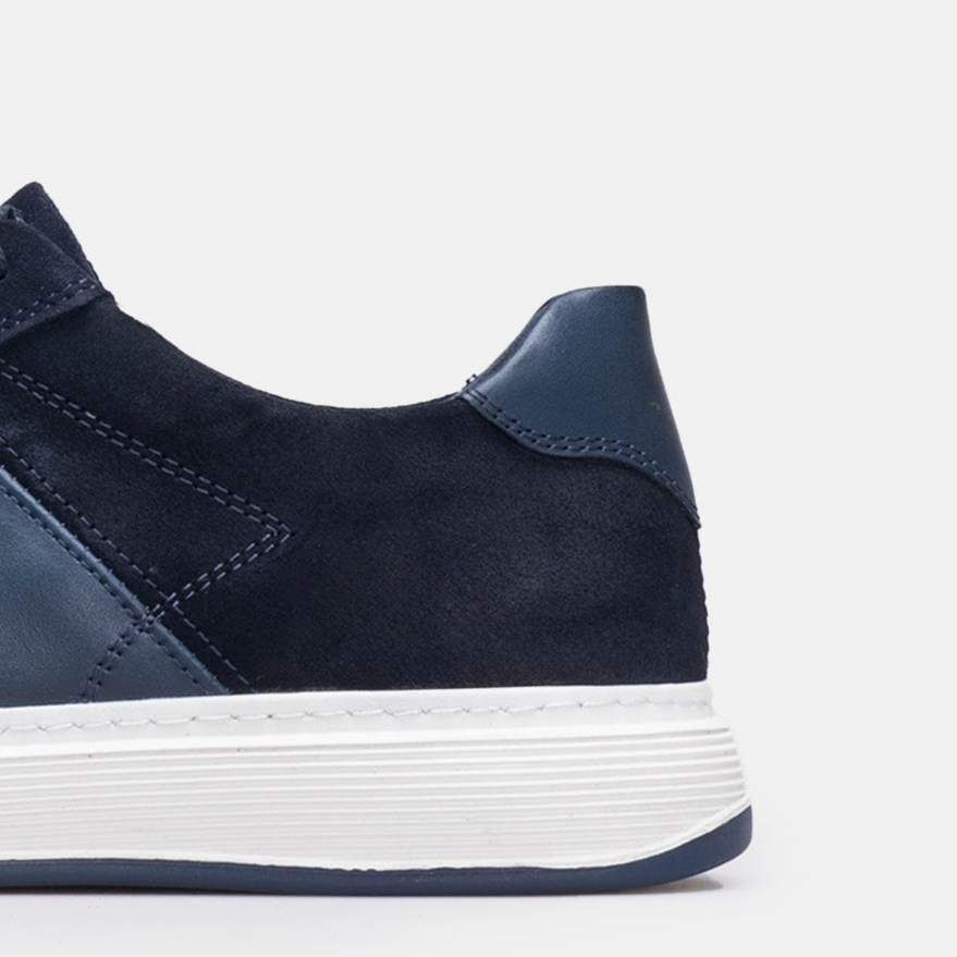 Volzak 7003 basket en daim Bleu