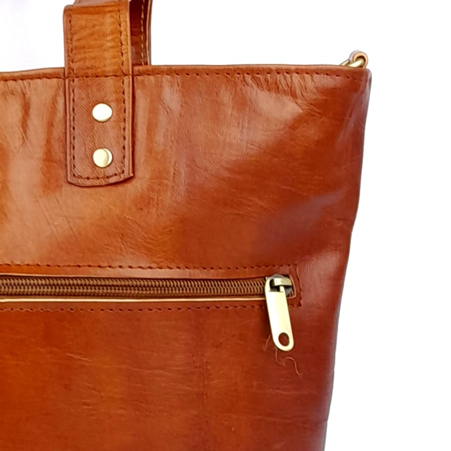F78 Camel Moroccan Leather Handbag